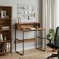 Preview: ARDEBO.de - Schreibtisch mit Stauraum Altholz 80 x 50 x 91 cm