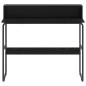 Preview: Schreibtisch mit Stauraum Schwarz Eichen-Optik 100 x 50 x 91 cm