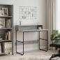 Preview: ARDEBO.de - Schreibtisch mit Stauraum Sonoma-Grau 100 x 50 x 91 cm