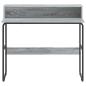 Preview: Schreibtisch mit Stauraum Sonoma-Grau 100 x 50 x 91 cm