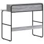 Preview: Schreibtisch mit Stauraum Sonoma-Grau 100 x 50 x 91 cm