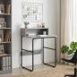 Preview: ARDEBO.de - Schreibtisch mit Stauraum Sonoma-Grau 60 x 50 x 91 cm