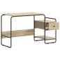 Preview: Schreibtisch mit Stauraum Sonoma-Eiche 131,5 x 50 x 75,5 cm