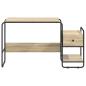Preview: Schreibtisch mit Stauraum Sonoma-Eiche 131,5 x 50 x 75,5 cm