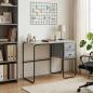 Preview: ARDEBO.de - Schreibtisch mit Stauraum Sonoma-Grau 100 x 50 x 75 cm