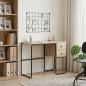 Preview: ARDEBO.de - Schreibtisch mit Stauraum Sonoma-Eiche 100 x 50 x 75 cm