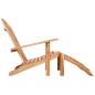 Preview: Garten-Adirondack-Stuhl mit Fußstütze Natur Massivholz Teak
