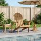 Preview: ARDEBO.de - Garten-Adirondack-Stuhl Natur Massivholz Teak