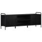 Preview: ARDEBO.de - TV-Schrank 133 x 33 x 50 cm Schwarz Eichen-Optik Holzwerkstoff