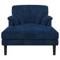 Preview: Chaiselongue Marineblau Cordstoff