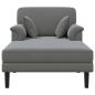 Preview: Chaiselongue Dunkelgrau Samt