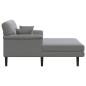 Preview: Chaiselongue Dunkelgrau Samt
