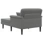 Preview: Chaiselongue Dunkelgrau Samt