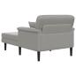 Preview: Chaiselongue Hellgrau Samt