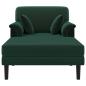 Preview: Chaiselongue Dunkelgrün Samt