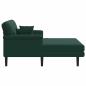 Preview: Chaiselongue Dunkelgrün Samt