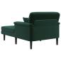 Preview: Chaiselongue Dunkelgrün Samt