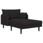 Preview: Große Chaiselongue Schwarz Bouclé