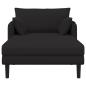 Preview: Große Chaiselongue Schwarz Bouclé