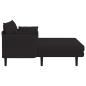 Preview: Große Chaiselongue Schwarz Bouclé