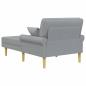 Preview: Chaiselongue Hellgrau Stoff