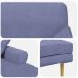 Preview: Chaiselongue Jeans blau Stoff