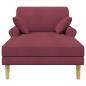 Preview: Chaiselongue Weinrot Stoff