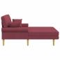 Preview: Chaiselongue Weinrot Stoff