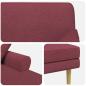 Preview: Chaiselongue Weinrot Stoff