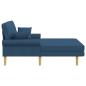 Preview: Chaiselongue Blau Stoff