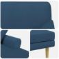 Preview: Chaiselongue Blau Stoff