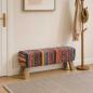 Preview: ARDEBO.de - Bank 110 x 30 x 45 cm Echtes Leder Mehrfarbig