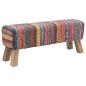 Preview: Bank 110 x 30 x 45 cm Echtes Leder Mehrfarbig