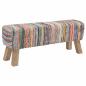 Preview: Bank 110 x 30 x 45 cm Echtes Leder Mehrfarbig