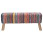 Preview: Bank 110 x 30 x 45 cm Echtes Leder Mehrfarbig