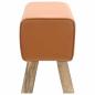 Preview: Bank 60 x 30 x 45 cm Echtes Leder Braun