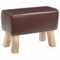 Preview: ARDEBO.de - Bank 60 x 30 x 45 cm Echtes Leder Dunkelbraun