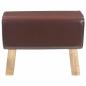 Preview: Bank 60 x 30 x 45 cm Echtes Leder Dunkelbraun