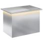 Preview: Garten-Pflanzkübel mit LED Silber 40 × 60 × 40 cm