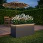Preview: ARDEBO.de - Garten-Pflanzkübel mit LED Antrazit 40 x 80 x 40 cm Stahl