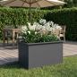 Preview: Garten-Pflanzkübel mit LED Antrazit 40 x 80 x 40 cm Stahl