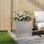 Preview: Garten-Pflanzkübel mit LED Silber 30 × 40 × 30 cm Edelstahl