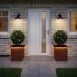Preview: Garten-Pflanzkübel mit LED 2 stk. Rostoptik 30 x 30 x 30 cm