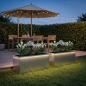 Preview: ARDEBO.de - Garten-Pflanzkübel mit LED 2 stk. Silber 40 x 80 x 40 cm