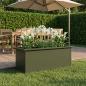 Preview: Garten-Pflanzkübel mit LED Olivgrün 30 x 80 x 30 cm Stahl