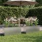 Preview: ARDEBO.de - Garten-Pflanzkübel mit LED 2 stk. Silber 30 × 100 × 30 cm