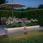 Preview: Garten-Pflanzkübel mit LED 2 stk. Silber 30 × 100 × 30 cm