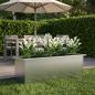 Preview: ARDEBO.de - Garten-Pflanzkübel mit LED Silber 30 × 100 × 30 cm