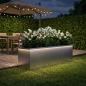 Preview: Garten-Pflanzkübel mit LED Silber 30 × 100 × 30 cm