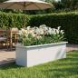 Preview: ARDEBO.de - Garten-Pflanzkübel mit LED Weiß 30 × 100 × 30 cm Stahl